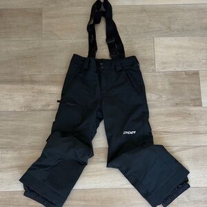 Spyder Men's Black Snow Pants with Adjustable Suspenders